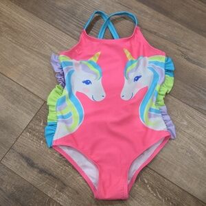 Wonder Nation Pink Unicorn Kids Swimwear